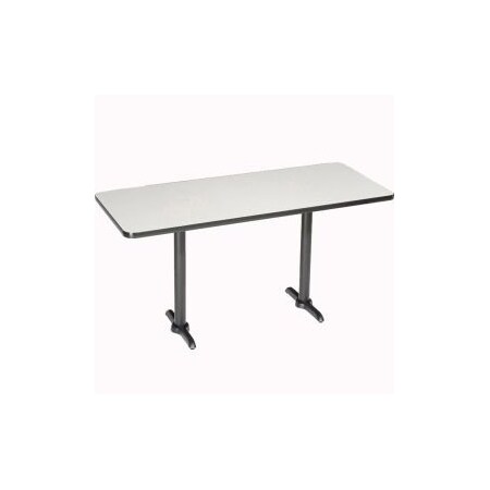 National Public Seating Interion Bar Height Breakroom Table, 72"L x 36"W x 42"H, Gray 695848GY